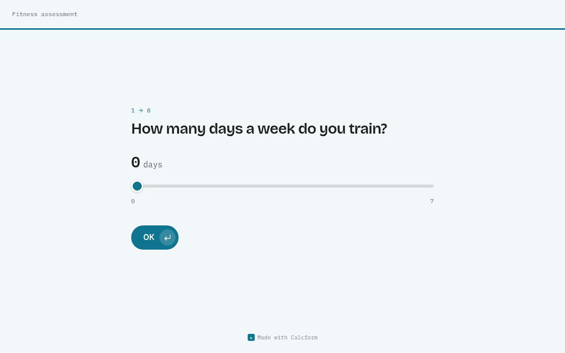Fitness assessment template on desktop